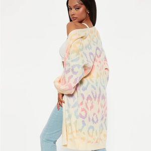 Fashion Nova rainbow leopard sweater